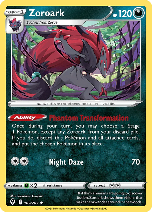 Zoroark (103/203) (Theme Deck Exclusive) [Sword & Shield: Evolving Skies] - for just $0.15! 