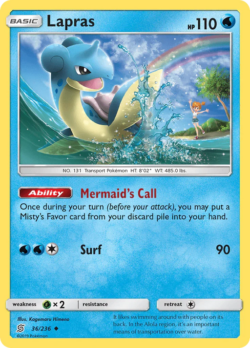 Lapras (36/236) [Sun & Moon: Unified Minds] - for just $0.60! 