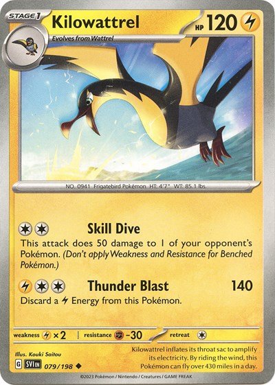 Kilowattrel (Scarlet and Violet: Base Set) Near Mint - for just $0.15! 