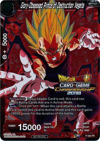 Glory-Obsessed Prince of Destruction Vegeta (P-063) [Tournament Promotion Cards] - for just $4.25! 