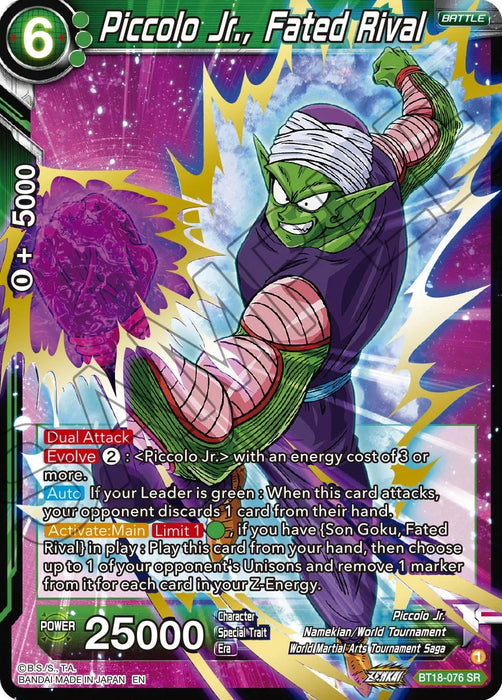 Piccolo Jr., Fated Rival (BT18-076) [Dawn of the Z-Legends] - for just $0.30! 
