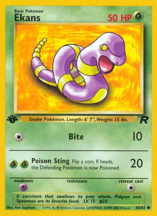 Ekans (56/82) [Team Rocket 1st Edition] - for just $0.35! 