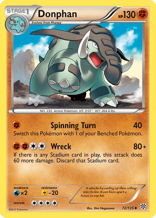 Donphan (72/135) [Black & White: Plasma Storm] - for just $0.30! 