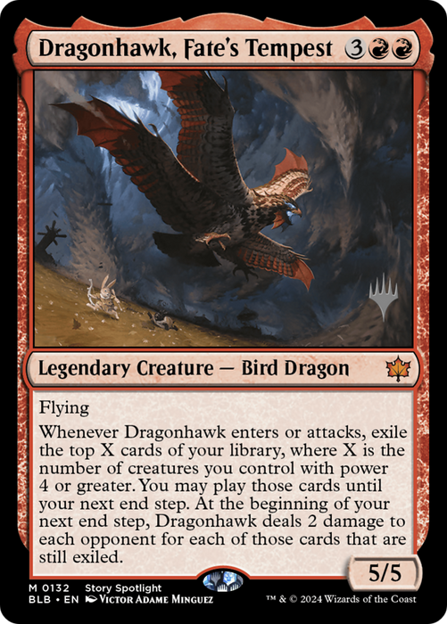 Dragonhawk, Fate's Tempest (PPBLB-132) - Bloomburrow Promos - for just $1.65! 