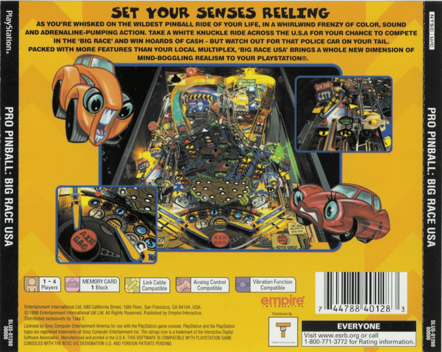 Pro Pinball: Big Race USA – PlayStation 1 (PS1) - for just $0! 