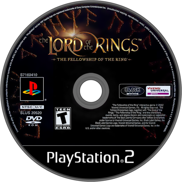 Lord of the Rings: Fellowship of the Ring – PlayStation 2 (PS2) - for just $0! 