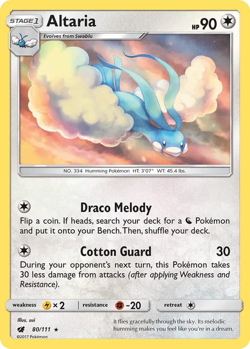 Altaria (80/111) [Sun & Moon: Crimson Invasion] - for just $0.20! 