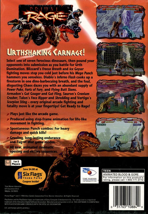 Primal Rage [Long Box] – PlayStation 1 (PS1) - for just $0! 