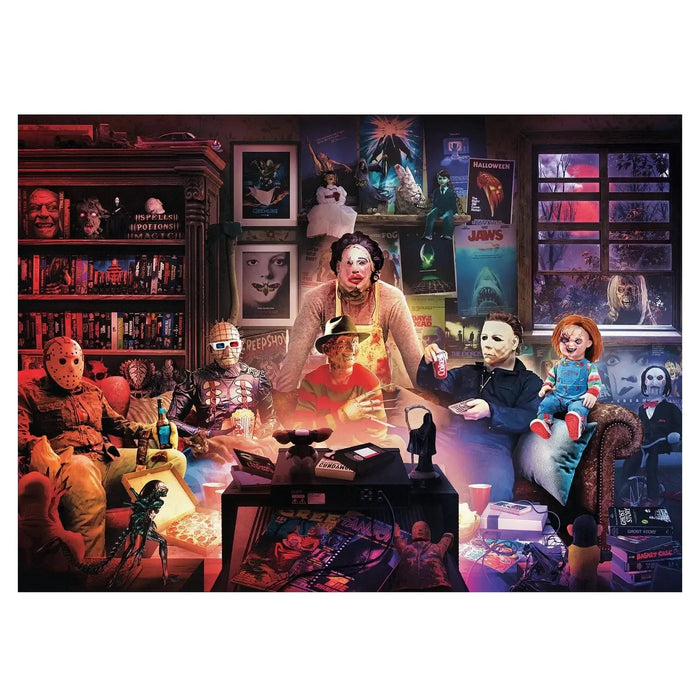 Horror Night Watch Party 1000 Piece Jigsaw Puzzle Toynk - for just $24.99! 