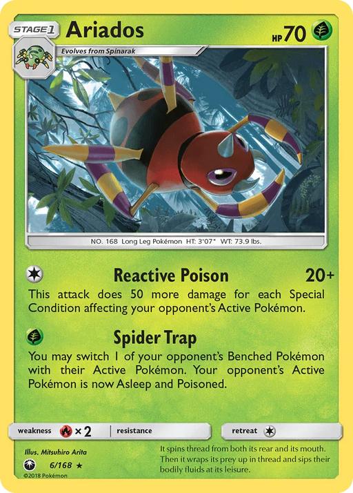 Ariados (6/168) [Sun & Moon: Celestial Storm] - for just $0.30! 