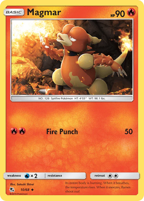 Magmar (10/68) [Sun & Moon: Hidden Fates] - for just $0.10! 
