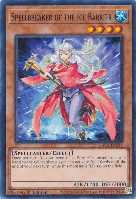 Spellbreaker of the Ice Barrier (Duel Terminal) [HAC1-EN041] Common - for just $0.20! 