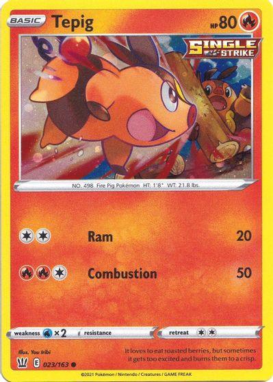 Tepig (023/163) (Cosmos Holo) [Sword & Shield: Battle Styles] - for just $0.20! 