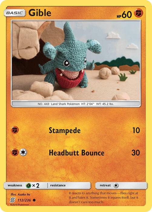 Gible (112/236) [Sun & Moon: Unified Minds] - for just $0.25! 