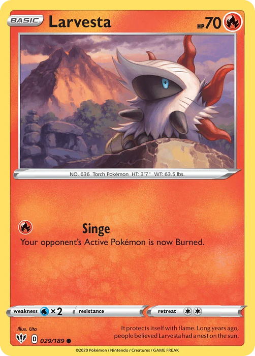 Larvesta (029/189) [Sword & Shield: Darkness Ablaze] - for just $0.10! 
