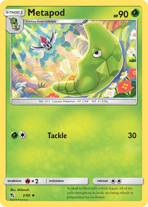 Metapod (2/68) [Sun & Moon: Hidden Fates] - for just $0.10! 