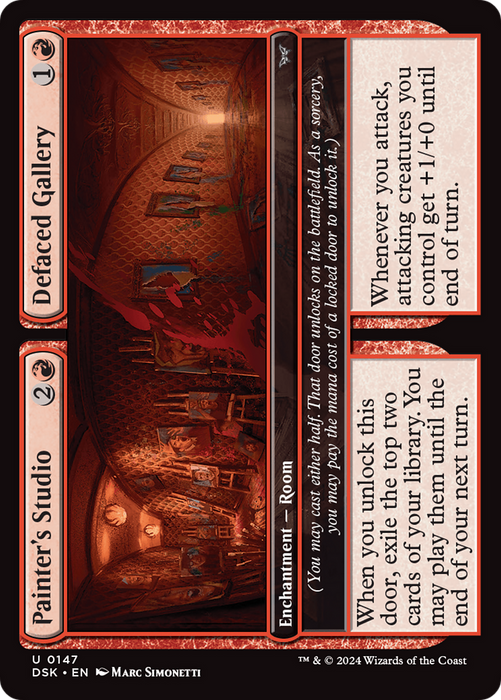 Painter's Studio // Defaced Gallery (DSK-147) - Duskmourn: House of Horror Foil - for just $0.05! 