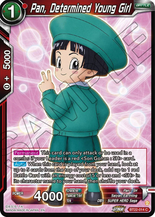 Pan, Determined Young Girl (BT22-014) [Critical Blow] - for just $0.10! 