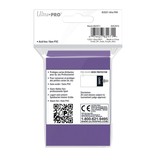 Ultra PRO: Small 60ct Sleeves - PRO-Gloss (Purple) - Just $0! Shop now at Retro Gaming of Denver