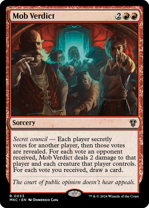 Mob Verdict (MKC-033) - Murders at Karlov Manor Commander - for just $0.10! 