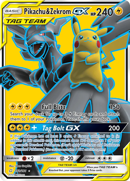 Pikachu & Zekrom GX (162/181) [Sun & Moon: Team Up] - for just $57.55! 