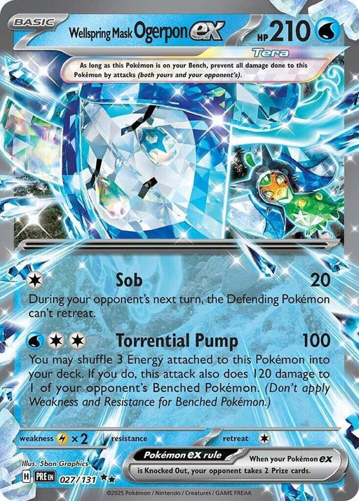 Wellspring Mask Ogerpon ex (027/131) [Scarlet & Violet: Prismatic Evolutions] - for just $0.35! 