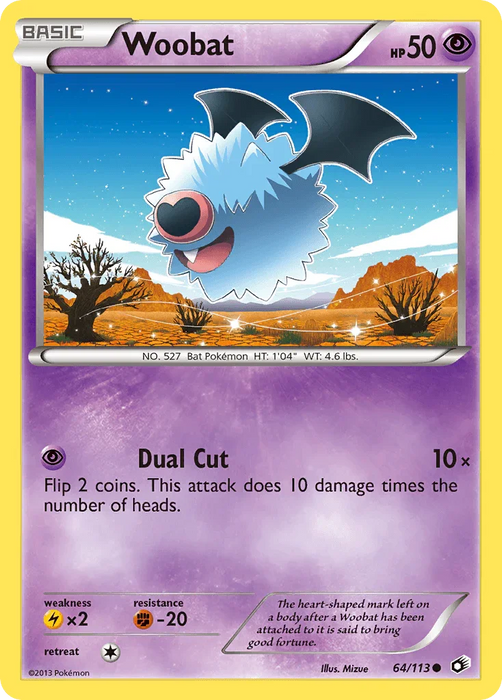 Woobat (64/113) [Black & White: Legendary Treasures] - for just $0.10! 