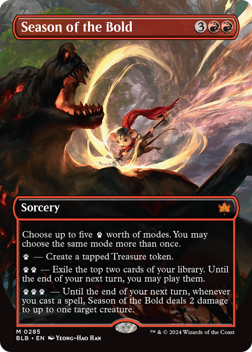 Season of the Bold (BLB-285) - Bloomburrow: (Showcase) (Borderless) - for just $0.43! 