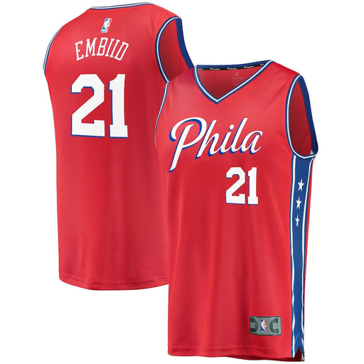 Joel Embiid Philadelphia 76ers Red Replica Jersey - Premium Jerseys - Basketball - Just $99.99! Shop now at Retro Gaming of Denver