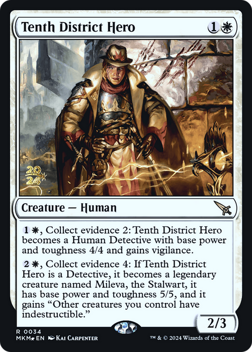 Tenth District Hero (PRE-034) - Murders at Karlov Manor Promos Foil - for just $0.16! 