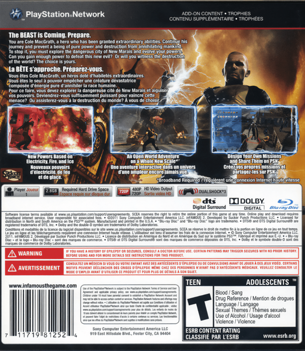 Infamous 2 – PlayStation 3 (PS3) - for just $7.99! 