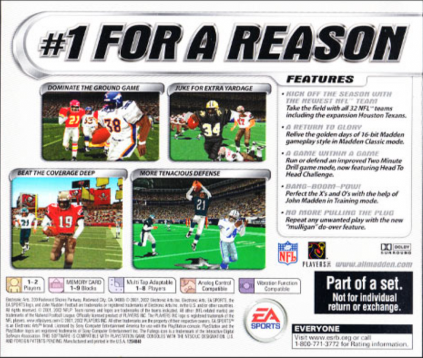Madden NFL 2002 [Collector's Edition] – PlayStation 1 (PS1) - for just $4.99! 