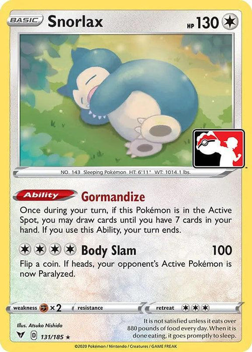 Snorlax (131/185) [Prize Pack Series One] - for just $12.55! 