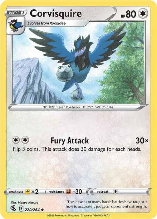 Corvisquire (220/264) [Sword & Shield: Fusion Strike] - for just $0.10! 