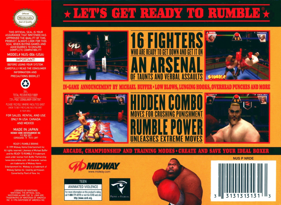 Ready 2 Rumble Boxing – Nintendo 64 (N64) - for just $0! 