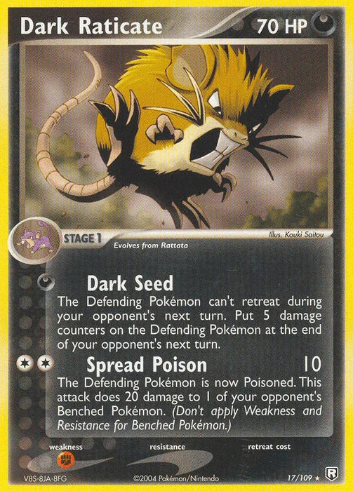 Dark Raticate (17/109) [EX: Team Rocket Returns] - for just $1.70! 