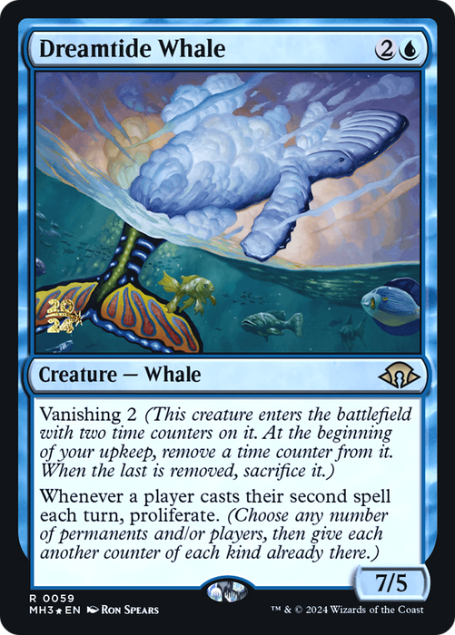 Dreamtide Whale (PRE-059) - Modern Horizons 3 Promos Foil - for just $2.23! 