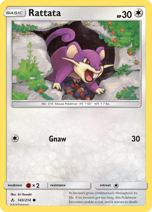 Rattata (143/214) [Sun & Moon: Unbroken Bonds] - for just $0.10! 