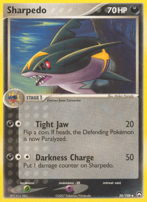 Sharpedo (38/108) [EX: Power Keepers] - for just $0.65! 