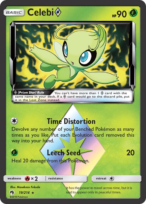 Celebi (19/214) (Prism Star) [Sun & Moon: Lost Thunder] - for just $4.50! 