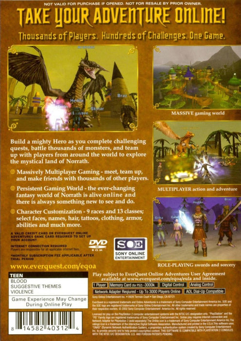EverQuest Online Adventures – PlayStation 2 (PS2) - for just $4.99! 