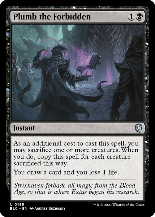 Plumb the Forbidden (BLC-188) - Bloomburrow Commander - for just $0.19! 