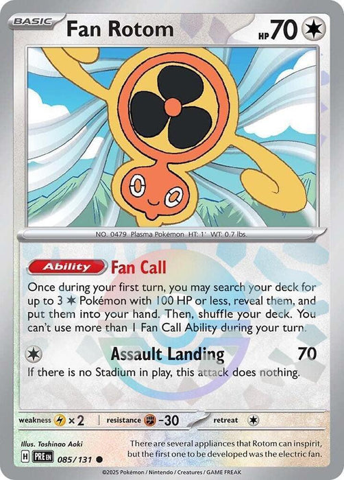 Fan Rotom (085/131) (Poke Ball Pattern) [Scarlet & Violet: Prismatic Evolutions] - for just $0.15! 