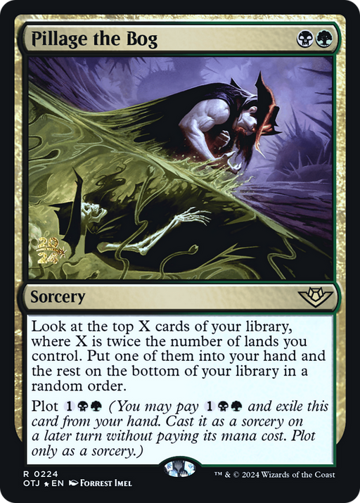 Pillage the Bog (PRE-224) - Outlaws of Thunder Junction Promos Foil - for just $0.22! 