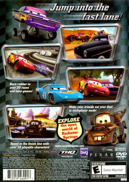Disney Pixar's Cars – PlayStation 2 (PS2) - for just $0! 