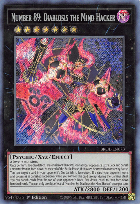 Number 89: Diablosis the Mind Hacker [BROL-EN073] Secret Rare - for just $0.30! 