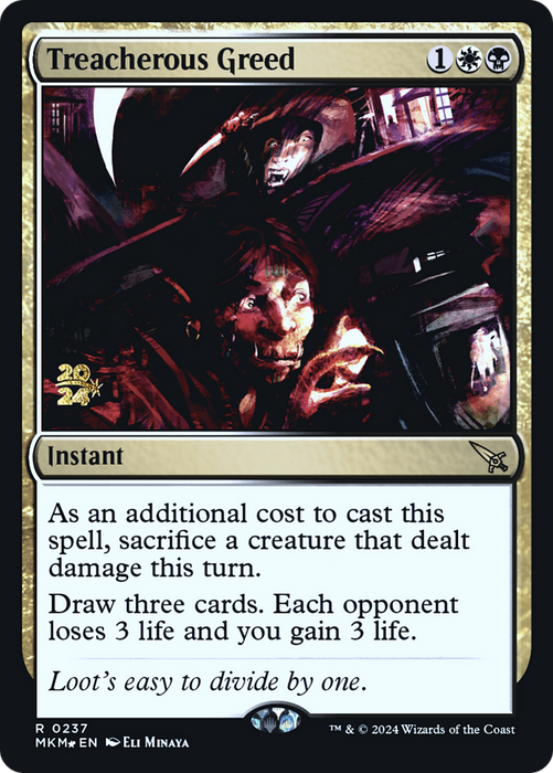 Treacherous Greed (PRE-237) - Murders at Karlov Manor Promos Foil - for just $0.18! 