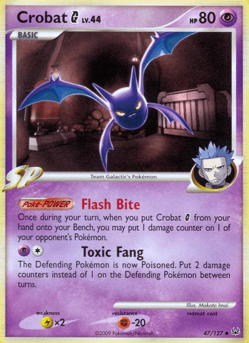 Crobat G (47/127) [Platinum: Base Set] - for just $1.30! 