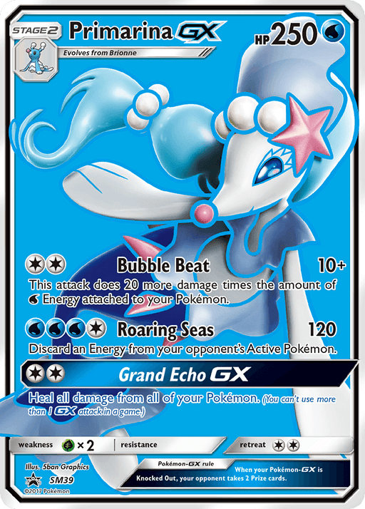 Primarina GX (SM39) [Sun & Moon: Black Star Promos] - for just $3.80! 