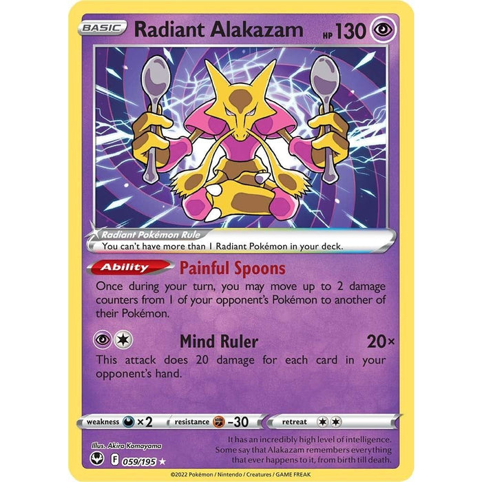 Radiant Alakazam (059/195) [Sword & Shield: Silver Tempest] - Just $0.25! Shop now at Retro Gaming of Denver